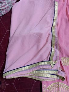 Sharara Suit Royal Blue Nd Pink Combination