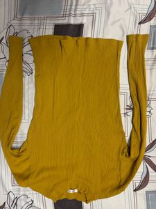 Mustard Ribbed Top