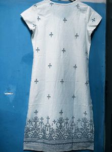 Printed White Women Kurta