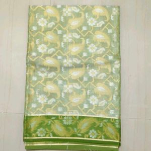 Elegant Green Banarasi Saree
