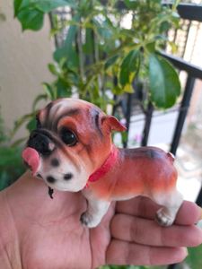 Vintage Bulldog Figurine For Home, Garden