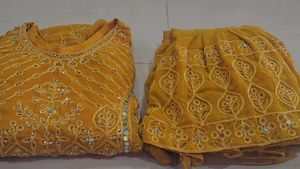 Yellow Ethnic Sharara Suit