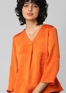 Only - Orange Satin Top