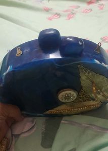 Blue &amp; Gold Decorative Resin Clutch