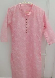 Pink Cotton Kurta