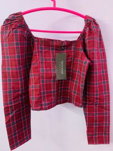 Tokyo Talkies Plaid Top