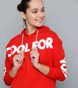 Cotton Red Hoodie