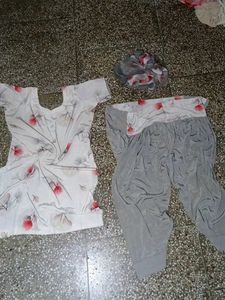 White And Gray Multi Colour Suit