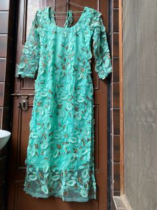 Beautiful Flowers Embroidery Kurta Set