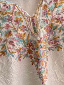 Chikankari short kutra for college