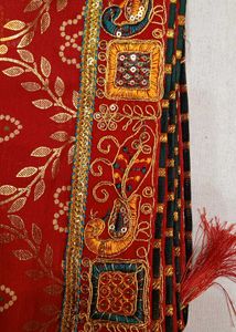 Golden Bandhani Fabric