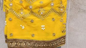 Yellow  Saree