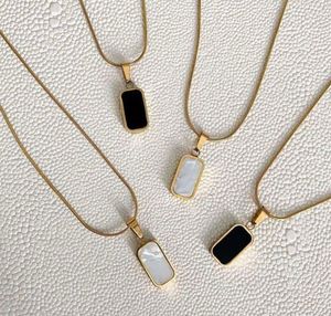 Black Stone Necklace Anti-tarnish