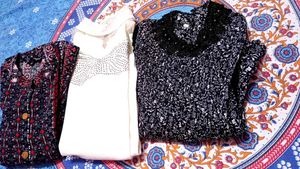 Combo 3nighty 1saree Blouse 3tops