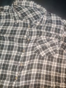 Black White Grey Checks Shirt