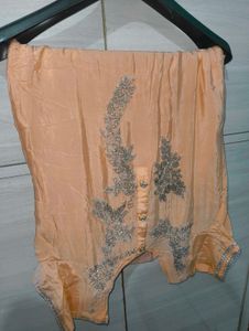 Peach Kurta Set &amp; Dupatta