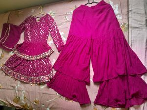 Embroidery Wedding Sharara Set
