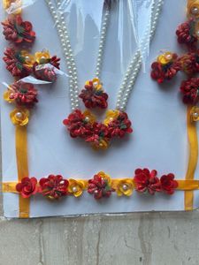 Haldi Ceremony artifical flower bridal set