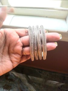 White Full Stone Bangles Giving Diu To Size Issue