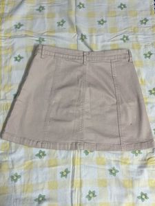 Forever21 Peach Denim Mini Skirt