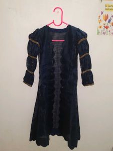 Royal blue pluffy sleeves outer for girls kids
