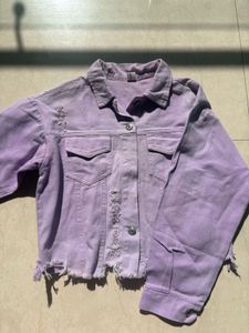 Lilac Denim Jacket