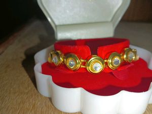 Gold-tone Crystal Link Bracelet