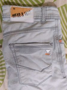 Men&#39;s Grey White Classic Jeans