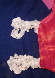 Pattu Lehenga / Pavada For 1 Year Old Baby Girls
