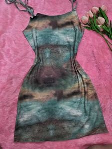 Tie-Dye Mini Slip Dress