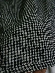 Korean Black And White Checked Top....🤍