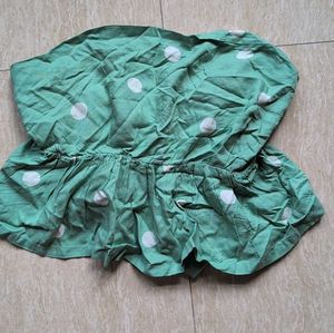 Green Polka Dot Tube Top