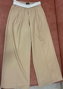 korean beige formal office look pants trousers