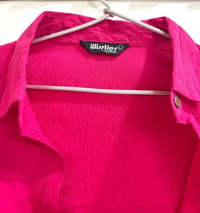 Regular Fit Pink Solid Casual Shirt