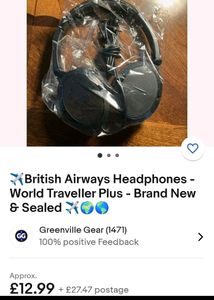 British Airways Headphones