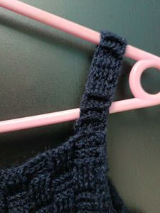 Midnight Blue Crochet Crop Top