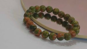 Natural Unakite crystal bracelet ✨️