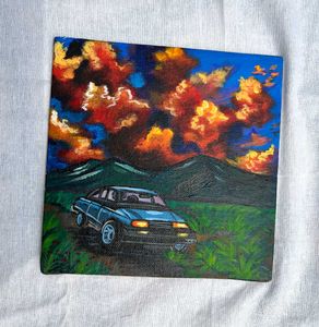 Mini Car Landscape Painting