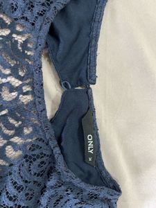 Elegant Blue Lace Dress
