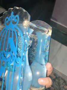 Blue Birdcage Resin Art