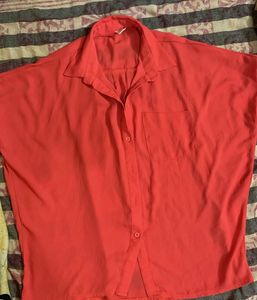 Bright Coral/orange Shirt