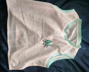 Cute Graphic mesh Tank top