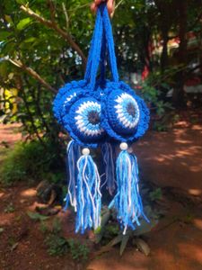 Crochet Evil Eye Wall Hanging