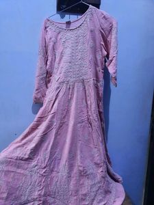 “Umbrella Kurta with Thread Embroidery | Palazzo &amp;