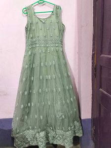 Gown With Double Cancan &amp; Heavy Flares