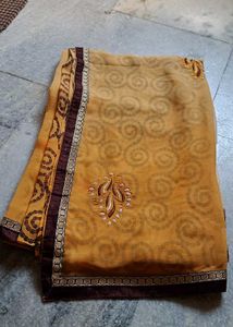 Gold Embroidered Saree