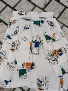 Patterned White Shirt