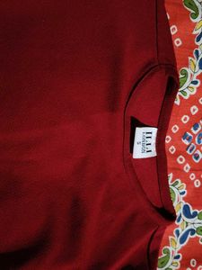 Burgundy Puff Sleeve Top