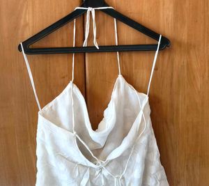White Halter Top