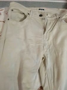 Beige Straight Leg Pants